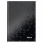 Leitz WOW Notebook A5 ruled with hardcover 80 sheets. Black - Outer carton of 6 46271095