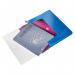 The photograph displays a set of 5 blue metallic box files from ACCO Brands. Each file is made of polypropylene and is designed to hold A4 sized papers. The outer carton can also be seen in the photo.