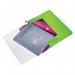 The picture shows a green Leitz WOW Box File, made of durable polypropylene material. It can hold up to 250 sheets of A4 sized paper and has a spine width of 30 mm. The box file comes in an outer carton containing 5 units.