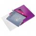 The ACCO Brands Box Files Leitz WOW Box File features a vibrant purple color and is made of durable polypropylene material. The A4 size makes it perfect for organizing paperwork and documents. It comes in a convenient outer carton of five files, perfect for storage or transport.