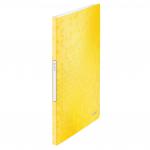 Leitz WOW Display Book Polypropylene. 20 pockets. 40 sheet capacity. A4. Yellow 46310016