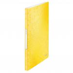 Leitz WOW Display Book Polypropylene. 40 pockets. 80 sheet capacity. A4. Yellow 46320016