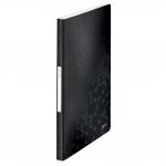 Leitz WOW Display Book Polypropylene. 40 pockets. 80 sheet capacity. A4. Black 46320095