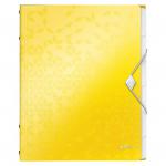 Leitz WOW Divider Book. Polypropylene. 6 tabbed dividers. A4. Yellow 46330016