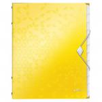 Leitz WOW Divider Book. Polypropylene. 12 tabbed dividers. A4. Yellow 46340016