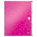 Leitz WOW Divider Book A4 Polypropylene 12 Tabs Pink Metallic 46340023