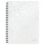 Leitz WOW Notebook A4 ruled, wirebound with Polypropylene cover. 80 sheets. White - Outer Carton of 6 46370001