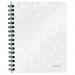 Leitz WOW Notebook A5 ruled, wirebound with Polypropylene cover. 80 sheets. White - Outer carton of 6 46390001