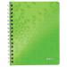 Leitz WOW Notebook A5 ruled, wirebound with Polypropylene cover. 80 sheets. Green - Outer carton of 6 46390054