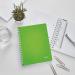 Leitz WOW Notebook A5 ruled, wirebound with Polypropylene cover. 80 sheets. Green - Outer carton of 6 46390054