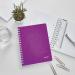 Leitz WOW Notebook A5 ruled, wirebound with Polypropylene cover 80 sheets. Purple - Outer carton of 6 46390062