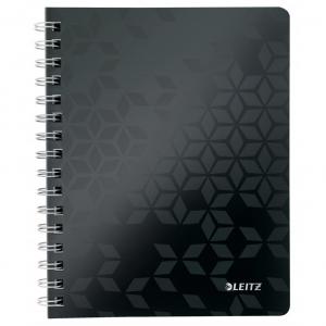 Leitz WOW Notebook A5 ruled, wirebound with Polypropylene cover. 80