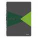 Leitz Office Notebook A4 squared, wirebound with cardboard cover, 90 sheets, Microperforated, Green 46470055