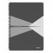 Leitz Office Notebook A4 squared, wirebound with cardboard cover, 90 sheets, Microperforated, Grey 46470085