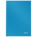 Leitz Solid Notebook A5 ruled with hardcover 80 sheets of high opacity paper. Casebound. Light Blue - Outer carton of 6 46670030