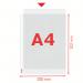 Esselte Heavy Duty Pocket A4, embossed, 0.12mm 30% pre-consumer recycled plastic PP, glass clear (Pack 25) - Outer carton of 4 47187