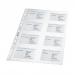 Leitz Business Card Pocket A4 Crystal Clear, strong 0.105mm Polypropylene, 16 business card capacity (1 bag of 10) - Outer carton of 10 47583003