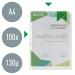 Leitz Pocket. Embossed, extra strong 0.13 mm, 30% pre-consumer recycled plastic PP. With paper insert. 2 sides open. A4. (1 Pack of 100) Clear 47800003