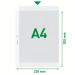 Leitz High Quality Pocket Embossed, clear, 0.09 mm 30% pre-consumer recycled PP. A4. Clear (Pack 100) - Outer carton of 5 47900000