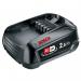 The image shows a sleek and compact 18V battery by ACCO Brands Tools, part of their Power for All Alliance. The battery is labeled as 2.5Ah PBA 5001518 and appears to be fully charged, with a clear indicator light on the front. The black and red colors give it a professional and modern look, with the ACCO Brands logo prominently displayed. It has a textured grip on the sides for easy handling and a sturdy structure overall.