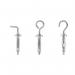 This photo shows a variety of ACCO Brands Tools Hollow wall anchors with different hooks. Each anchor has a maximum load capacity of 25 kg. The anchors are designed with angle-, ring-, and rounded-hooks to provide flexibility in securing items onto hollow walls. The simple, yet effective design can support various items and is suitable for a wide range of applications.