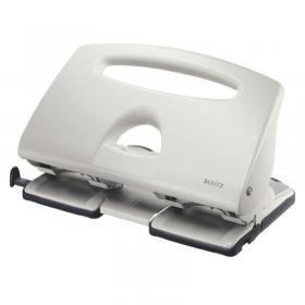 Leitz 4-Hole Punch, 40 sheet capacity, Grey 51320085