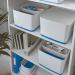 Leitz MyBox WOW Large with lid, Storage Box 18 litre, W 318 x H 198 x D 385 mm. Whiteblue - Outer carton of 4 52161036