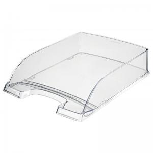 Leitz Plus Letter Tray, Transparent A4. Glass Clear - Outer Carton Of