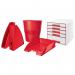 Leitz WOW Letter Tray Plus. A4. Red - Outer carton of 5 52263026