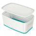 Leitz MyBox WOW Small with lid, Storage Box. 5 litre, W 318 x H 128 x D 191 mm. Whiteice blue - Outer carton of 4 52291051