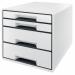 Leitz CUBE WOW 4 drawer unit (2 big and 2 small). A4 Maxi Whiteblack 52521001