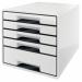 Leitz WOW CUBE Drawer Cabinet, 5 drawers, A4 maxi, WhiteBlack 52531001