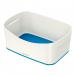 Leitz MyBox WOW Storage Tray W 246 x H 98 x D 160 mm. White/blue - Outer carton of 4 52571036