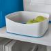 Leitz MyBox WOW Storage Tray W 246 x H 98 x D 160 mm. White/blue - Outer carton of 4 52571036