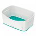 Leitz MyBox WOW Storage Tray. W 246 x H 98 x D 160 mm. White/ice blue. - Outer carton of 4 52571051