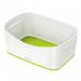 Leitz MyBox WOW Storage Tray. W 246 x H 98 x D 160 mm. White/green. - Outer carton of 4 52571054