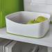 Leitz MyBox WOW Storage Tray. W 246 x H 98 x D 160 mm. White/green. - Outer carton of 4 52571054