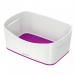 Leitz MyBox WOW Storage Tray. W 246 x H 98 x D 160 mm. Whitepurple. - Outer carton of 4 52571062