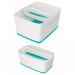 Leitz MyBox WOW Organiser Tray Long, Storage. W 307 x H 55 x D 105 mm. White/ice blue - Outer carton of 4 52581051