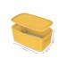 Leitz MyBox Cosy Small with lid, Storage Box, 5 litre, W 318 x H 128 x D 191 mm, Warm Yellow 52630019