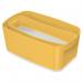 Leitz MyBox Cosy Small with lid, Storage Box, 5 litre, W 318 x H 128 x D 191 mm, Warm Yellow 52630019