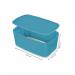 Leitz MyBox Cosy Small with lid, Storage Box, 5 litre, W 318 x H 128 x D 191 mm, Calm Blue 52630061