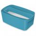 Leitz MyBox Cosy Small with lid, Storage Box, 5 litre, W 318 x H 128 x D 191 mm, Calm Blue 52630061