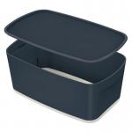 Leitz MyBox Cosy Storage Tray, 5 litre, W 318 x H 128 x D 191 mm, Velvet Grey 52630089