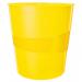 Leitz WOW Waste Bin. 15 litre capacity. Yellow. 52781016