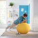 Leitz Active Sitting Ball, Ergonomic Design, 65cm Dia, Includes 100% Cotton Cover, Inner Ball, Hand Air Pump & 2 x Plugs, Ergo Cosy Range, Warm Yellow 52790019