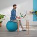 Leitz Active Sitting Ball, Ergonomically Designed, 65cm Diameter, Includes Fabric Ball Cover, Hand Air Pump & 2 x Plugs, Ergo Cosy Range, Calm Blue 52790061