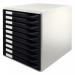 Leitz Desktop Form Set 10 Drawer A4 Grey With Black Drawers 52810095