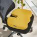 Leitz Seat Cushion, Padded Support For Home Or Office Chair, Relieves Neck & Back Pain, Fabric Cover With Foam Material, Ergo Cosy Range, Warm Yellow  52840019