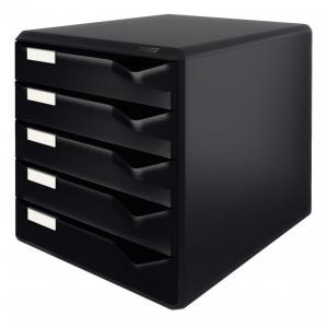 Photos - Letter Tray LEITZ Post Set Filing Unit with 5 Drawers A4 291x352x291mm Black 